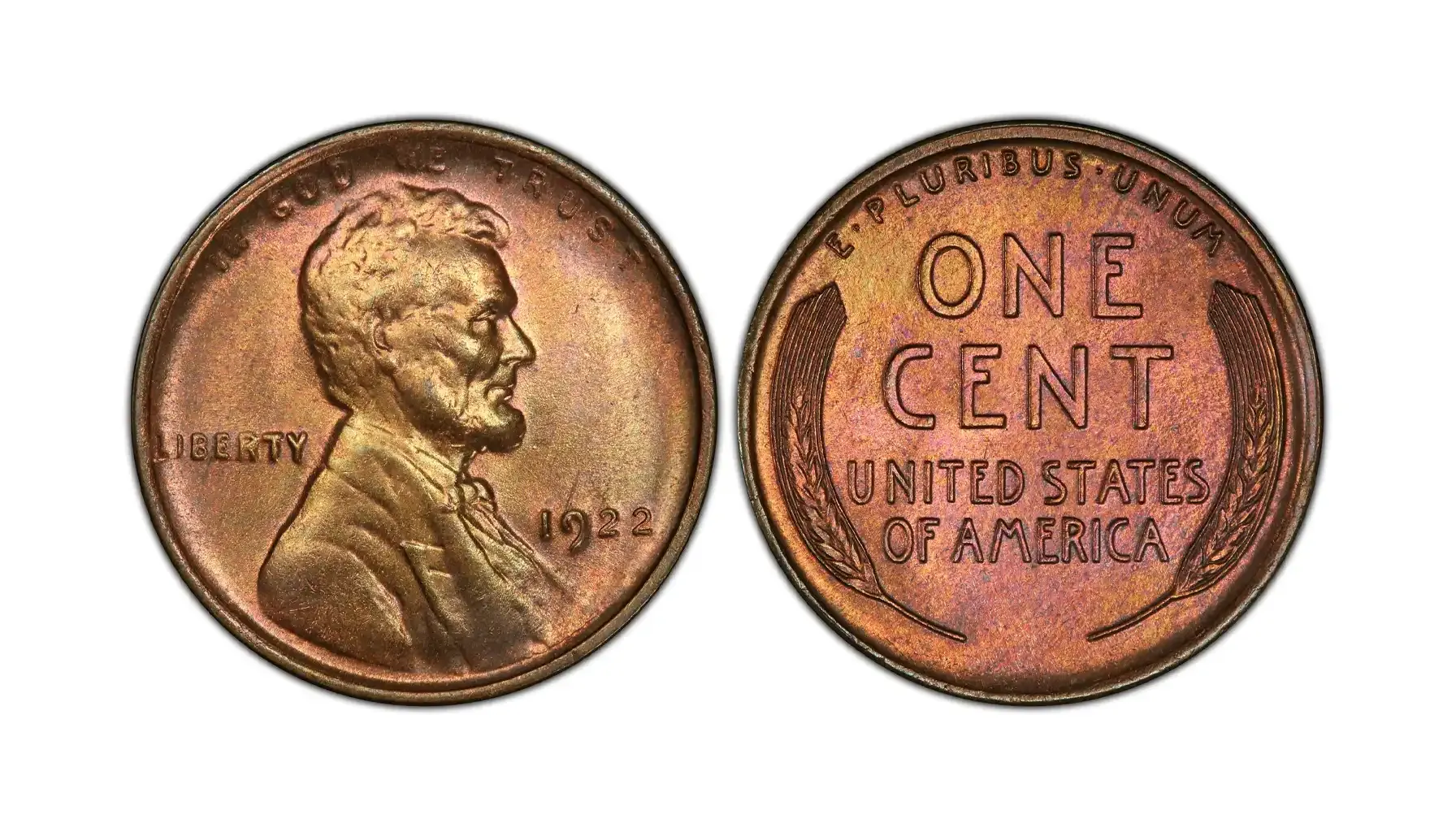 Denver Mint circa 1922 or group of 1922-D Lincoln wheat cents in various grades